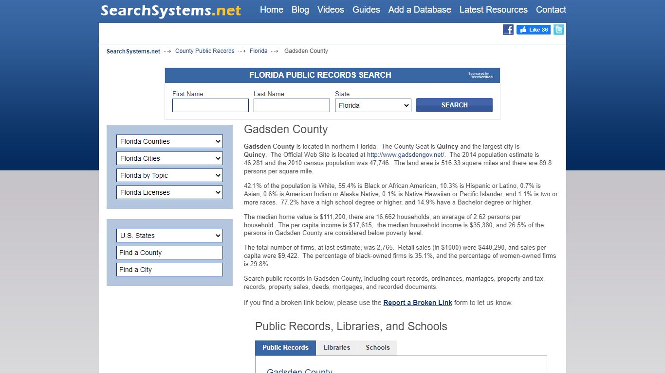 Gadsden County Criminal and Public Records